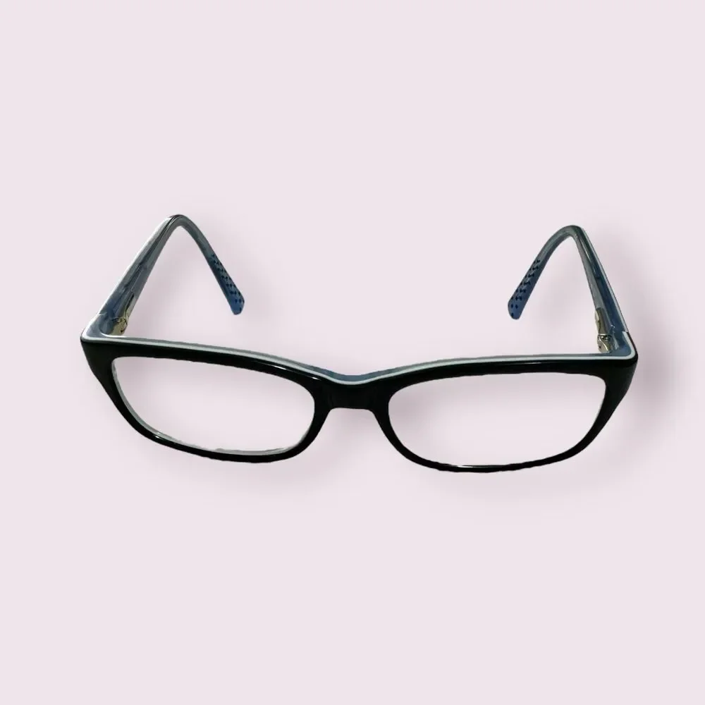 Nike 5513‎ Boys Eyeglasses Frames 220 Black and Blue